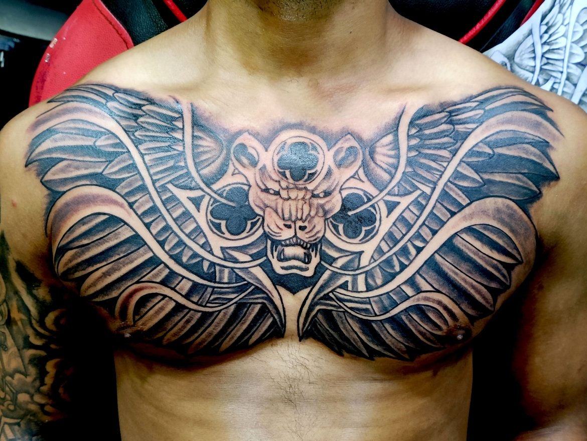 Creative Chest Tattoo Ideas Guptatattoogoa Gupta Tattoo Goa