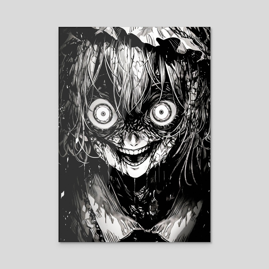 Creepy Manga Scary Eyes Horror An Art Print By Anass Benktitou 