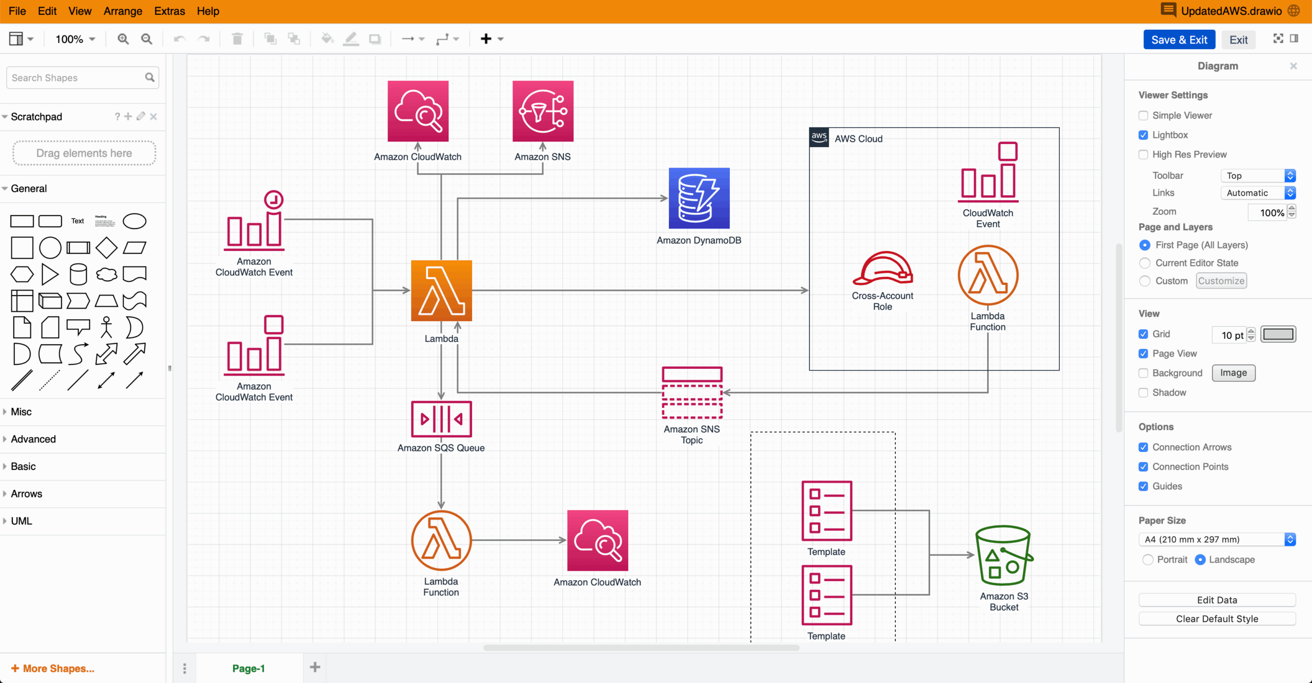 Customise The Draw io Interface