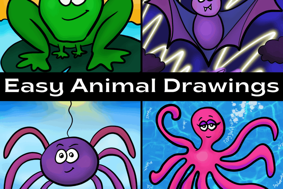 Cute Animal Drawings Easy Instructions Drawings Of