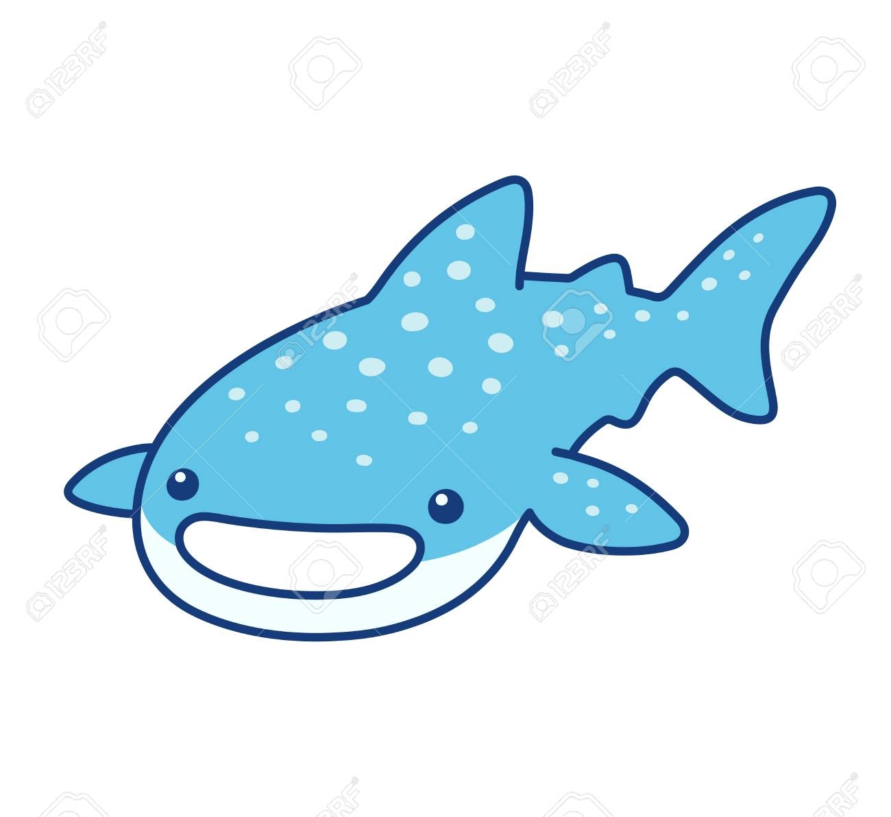 Cute Cartoon Whale Shark Drawing Funny Character Vector Illustration Royalty Free SVG Cliparts Vectors And Stock Illustration Image 114514449 