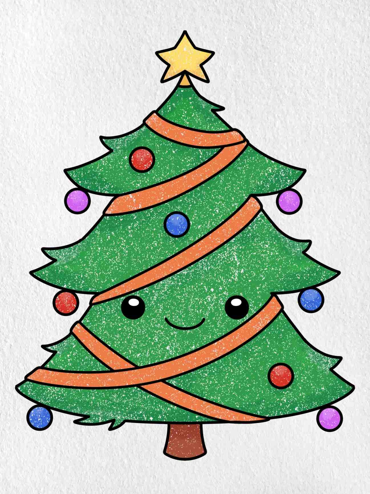 how to drawing christmas tree