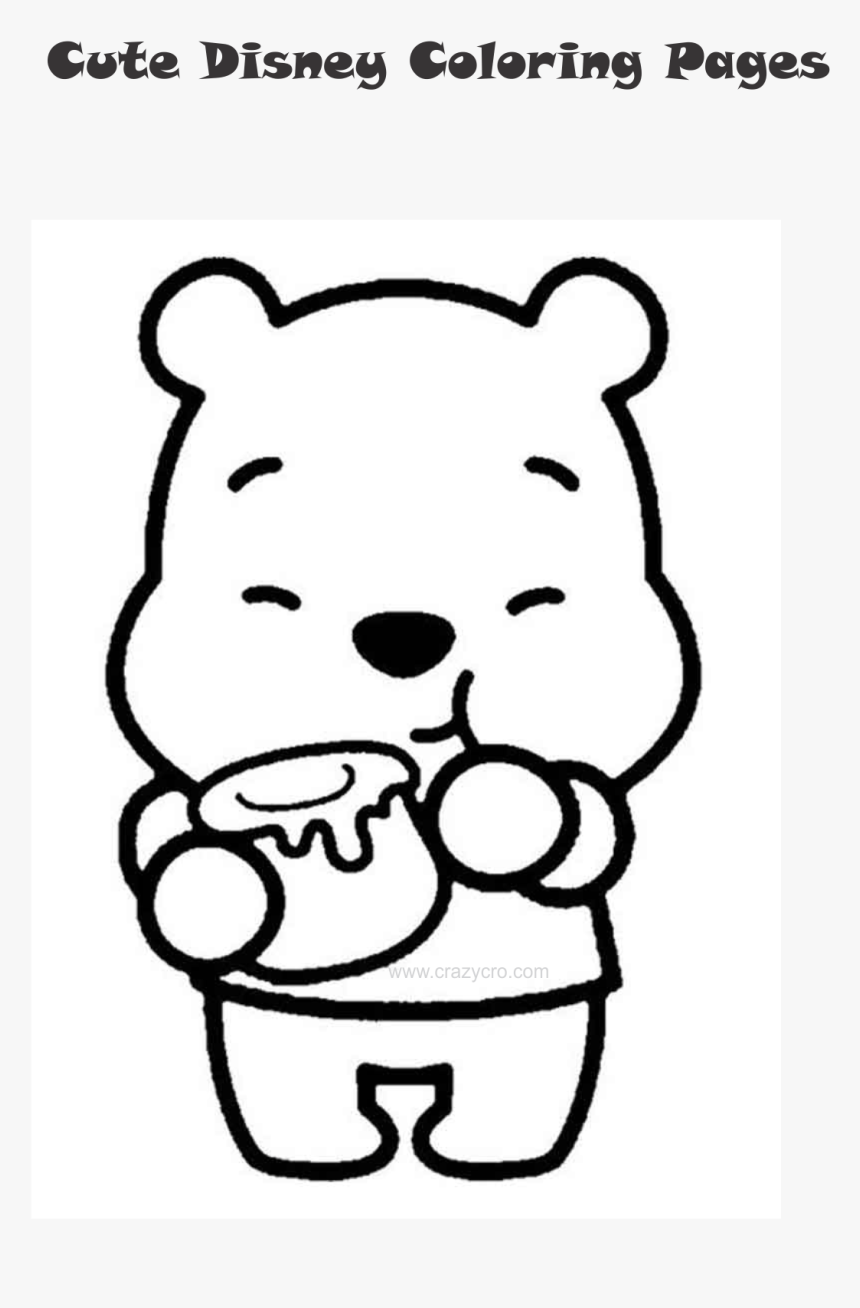 Cute Disney Coloring Page Disney Characters Drawings Easy HD Png Download Kindpng