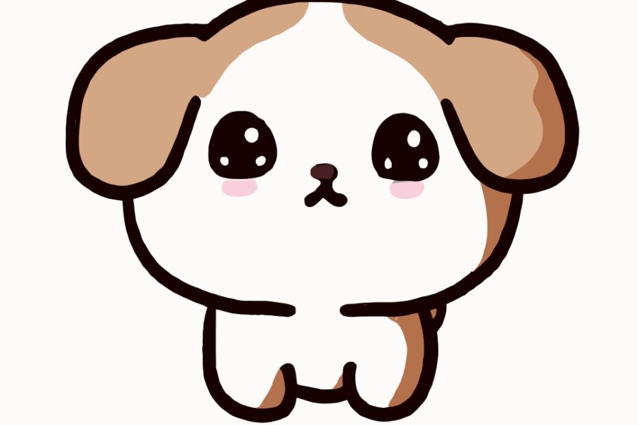 Cute Dog Kawaii Chibi Drawing Style Royalty Free Vector