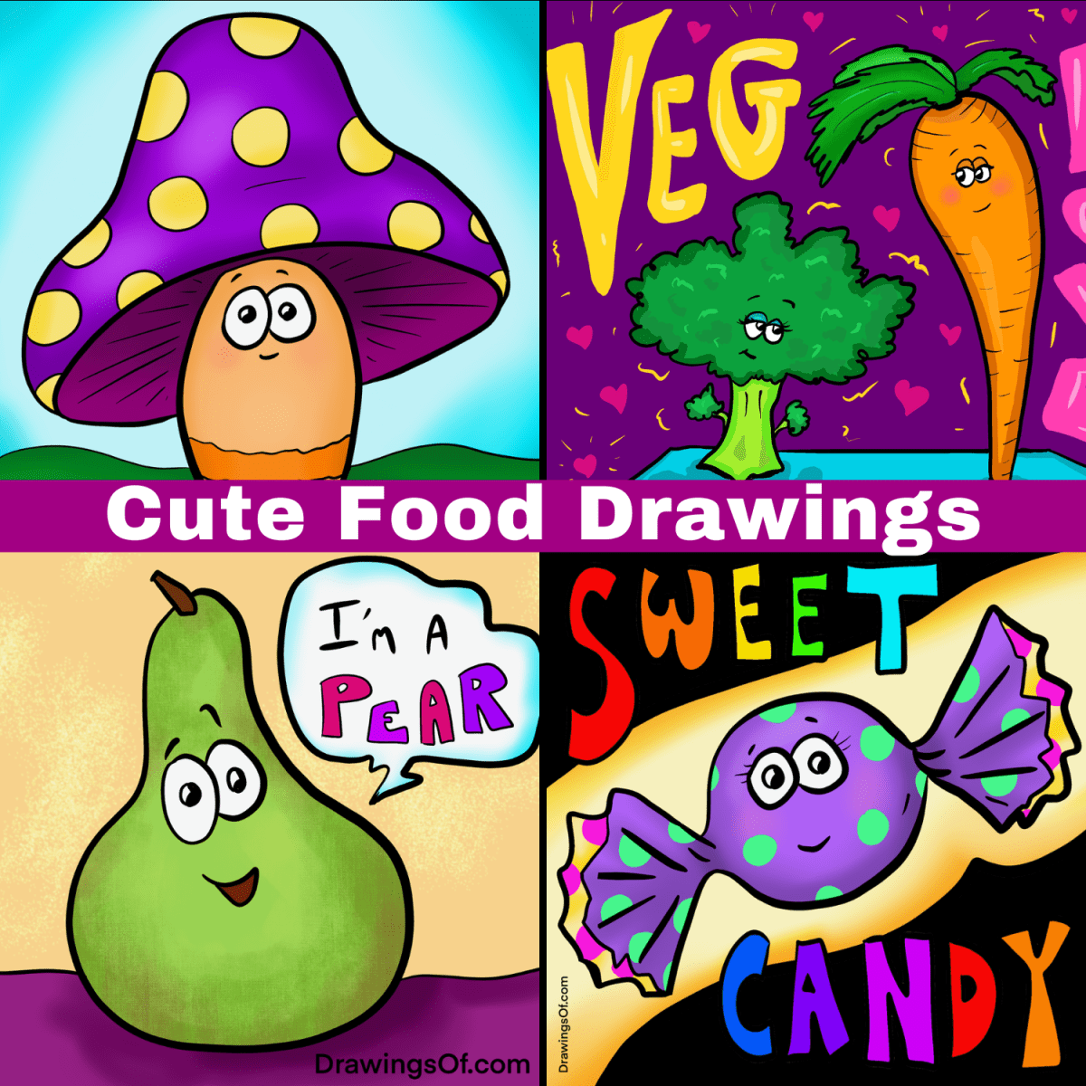 Cute Food Drawings Easy Ideas Drawings Of 