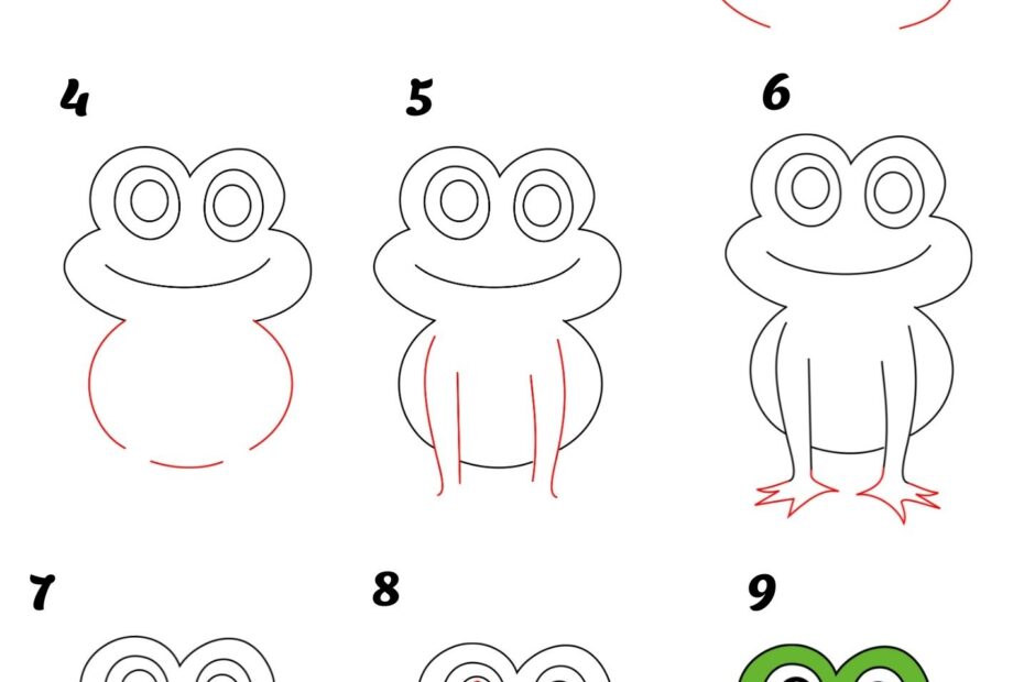Cute Frog Drawing Step By Step How To Draw Crafty Morning