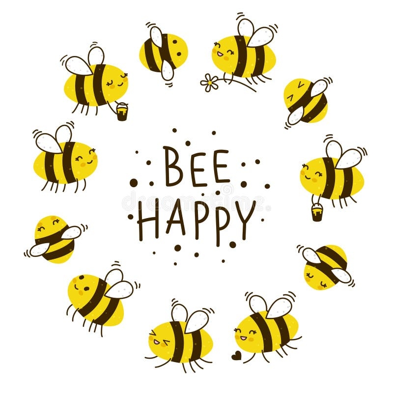 cute bee drawing