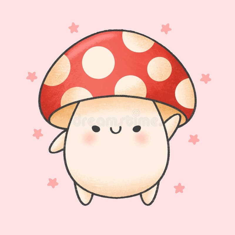 cute mushroom drawing