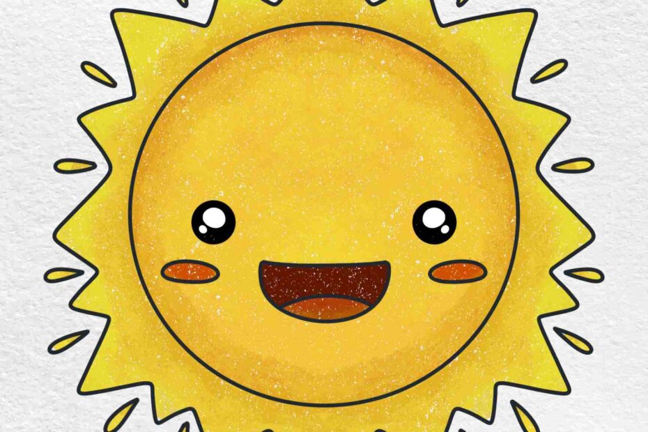 Cute Sun Drawing HelloArtsy