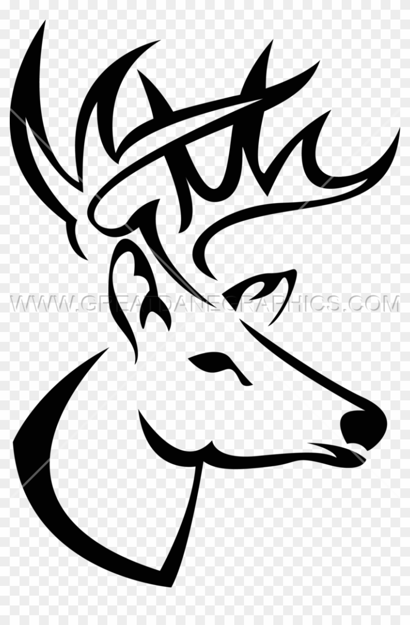 Deer Skull Art Download Buck Head Line Drawing Free 