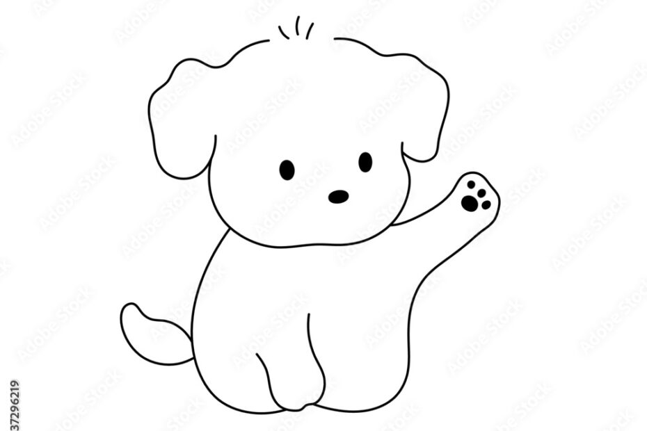 Dog Simple Anechoic Drawing