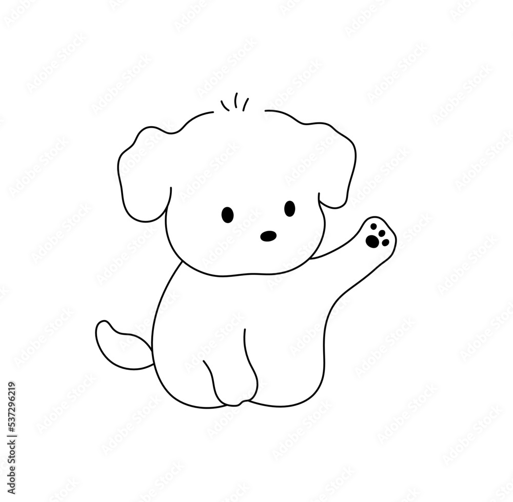 Dog Simple Anechoic Drawing
