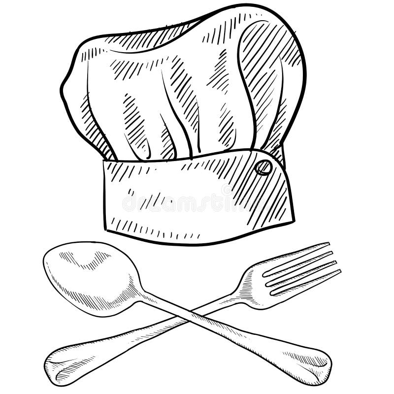 chef hat drawing