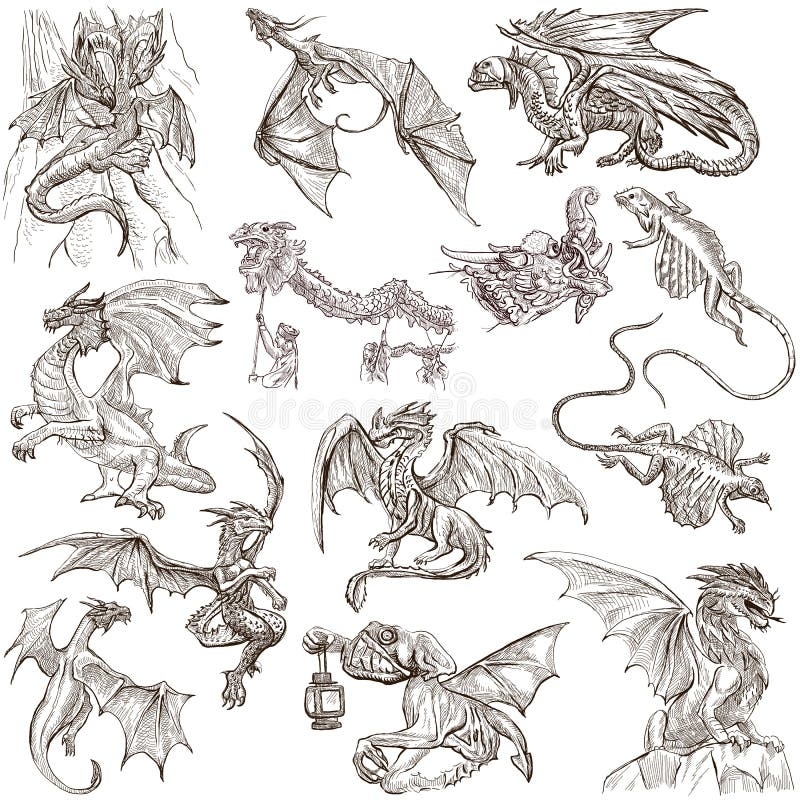 drawings of dragons