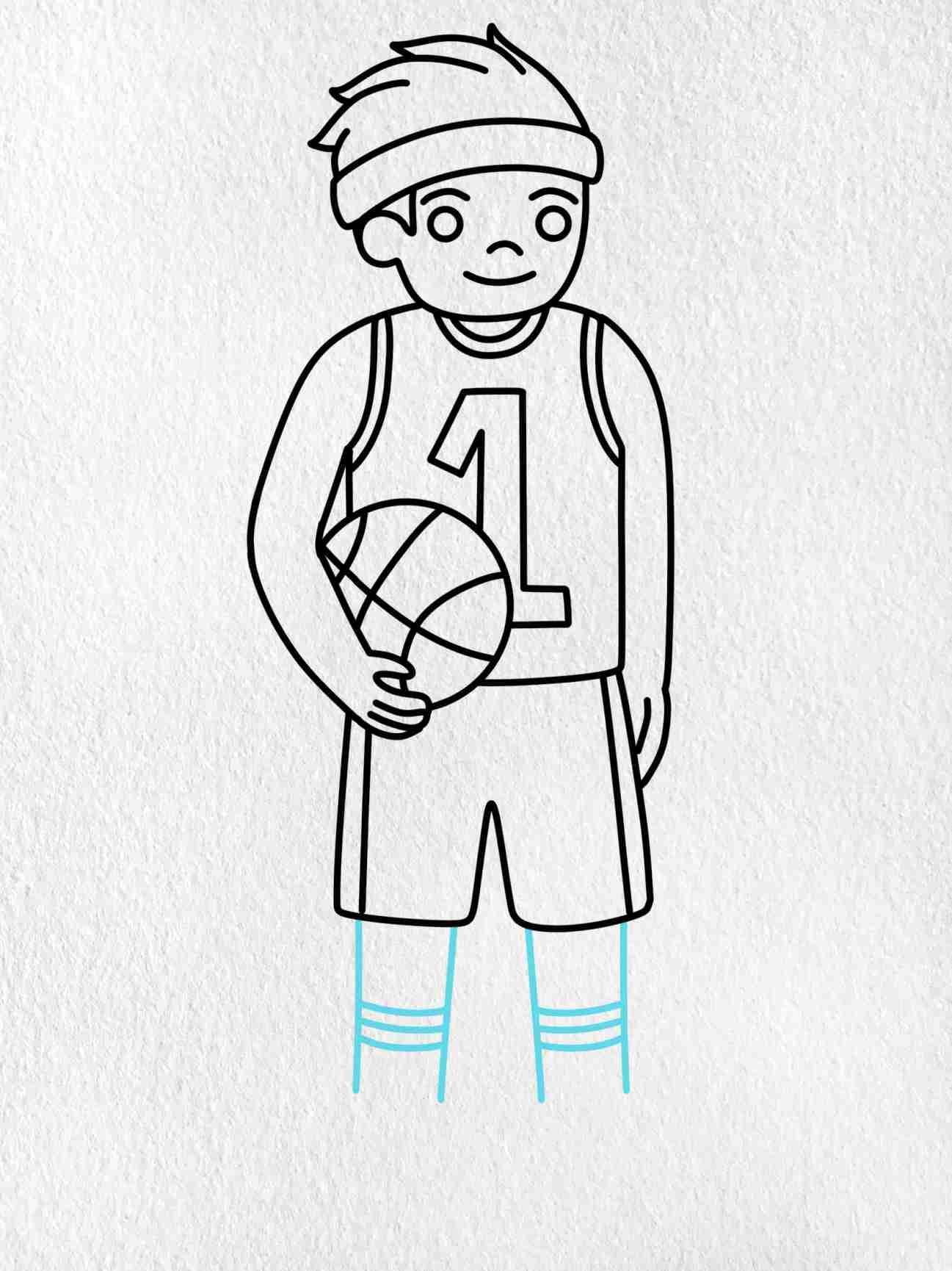 Draw A Basketball Player HelloArtsy
