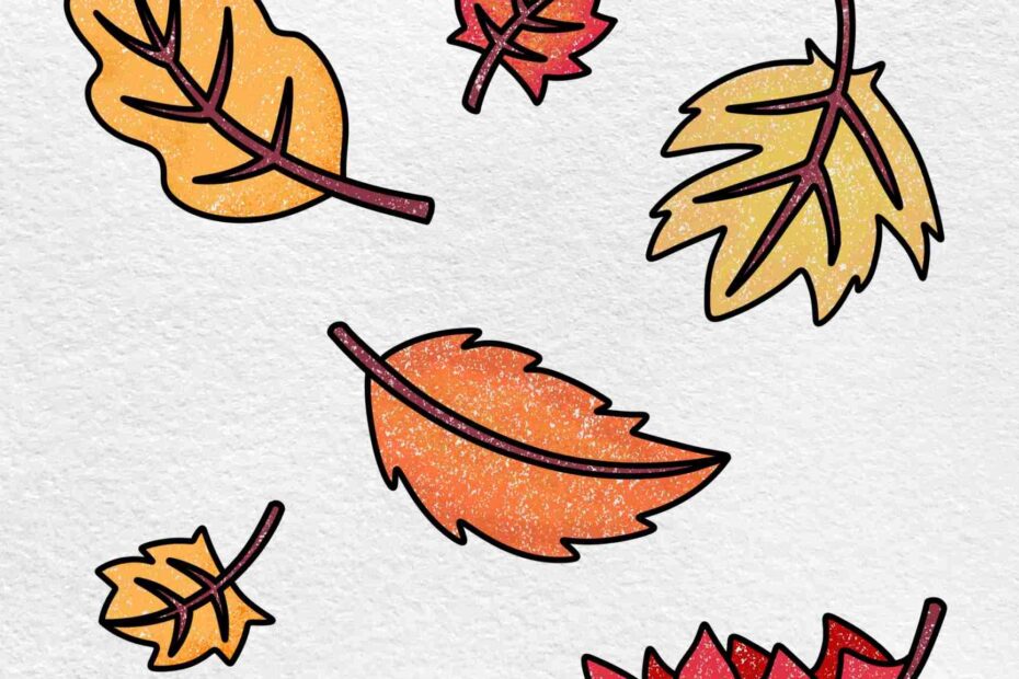 Draw Falling Leaves HelloArtsy