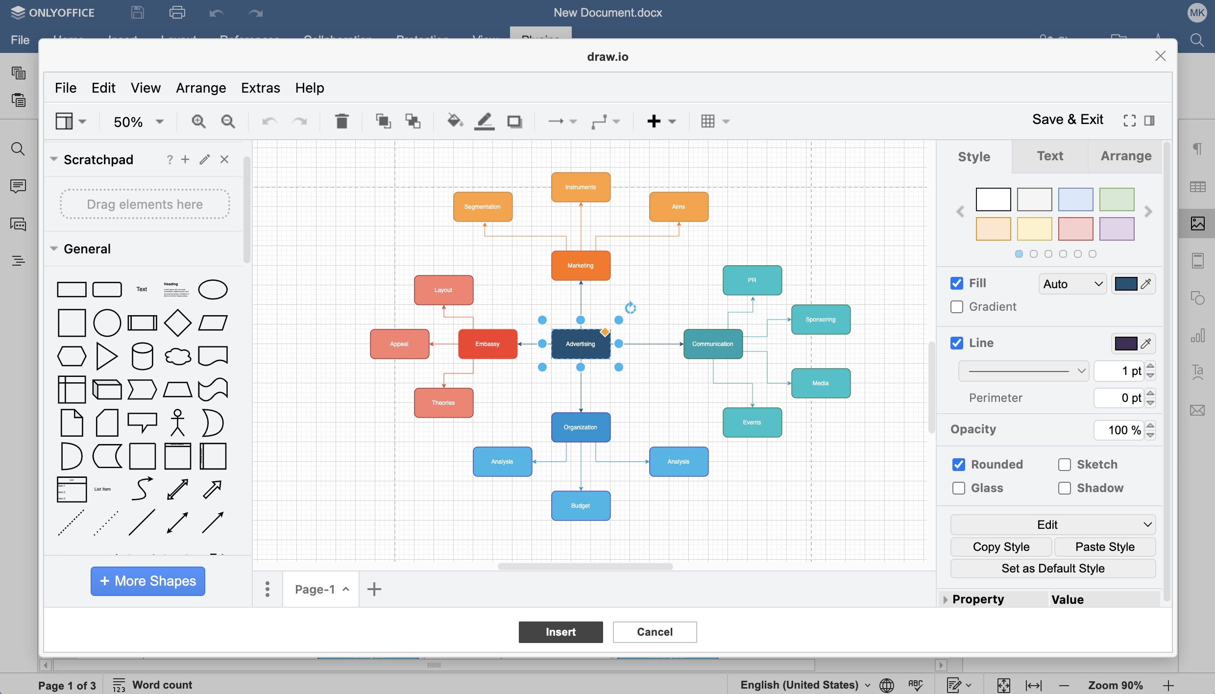 Draw io ONLYOFFICE Docs
