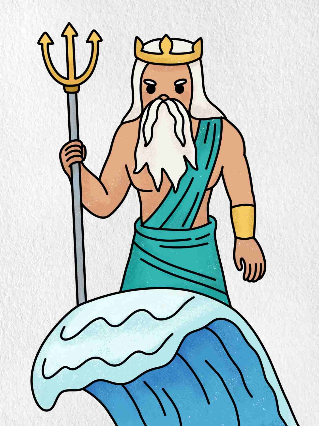 Draw Poseidon HelloArtsy
