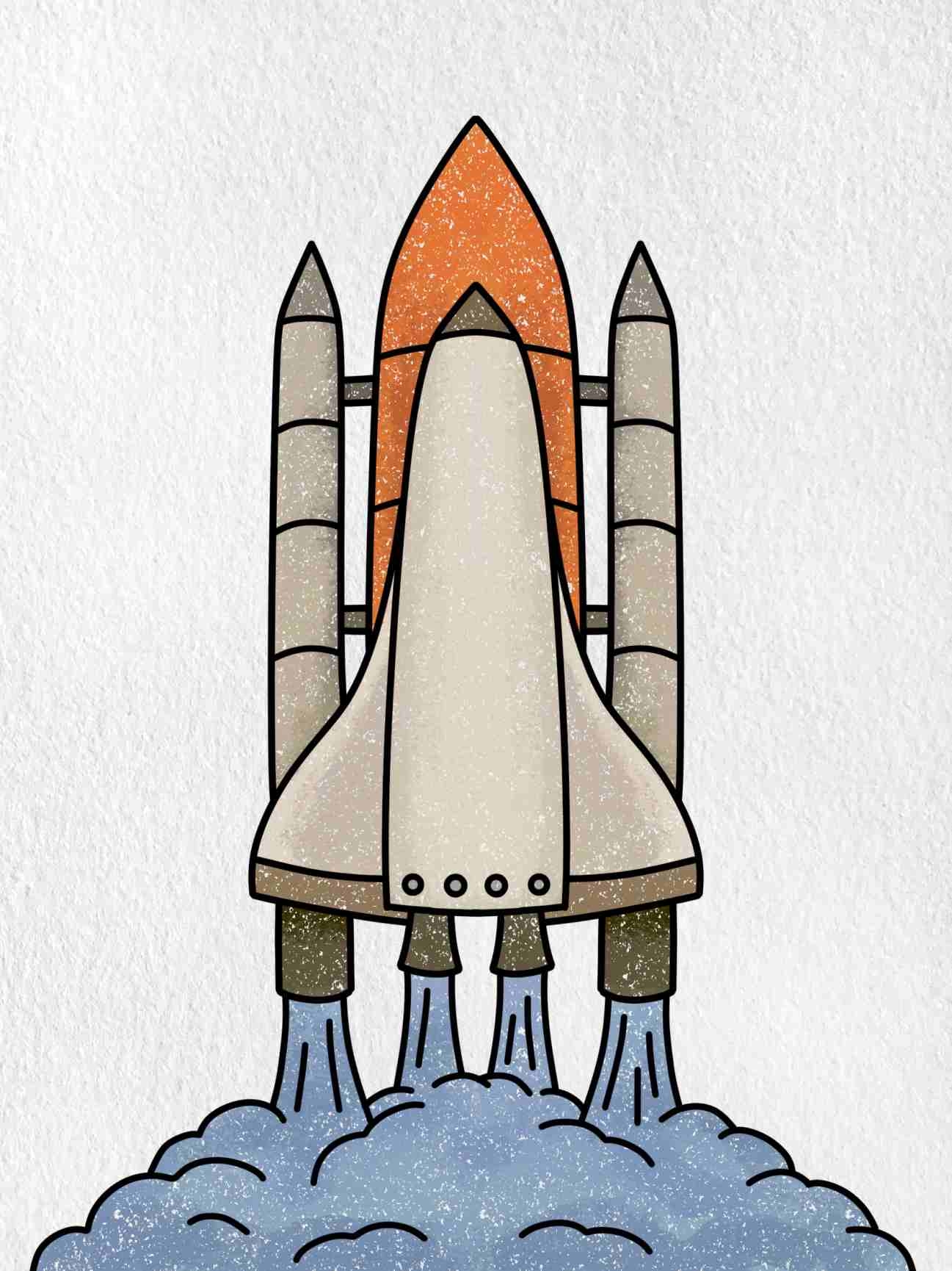 Draw Space Shuttle HelloArtsy
