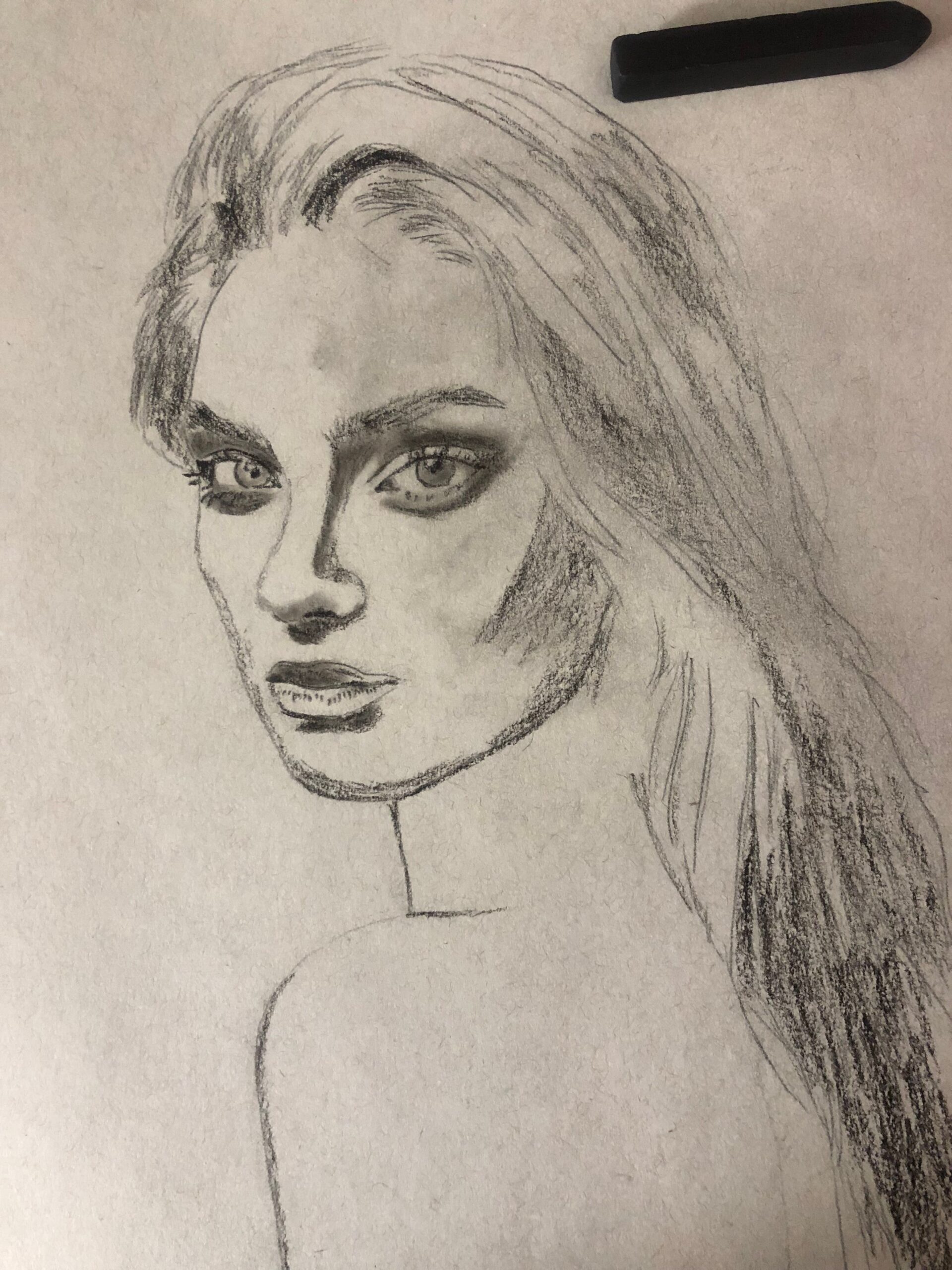 girl face drawing
