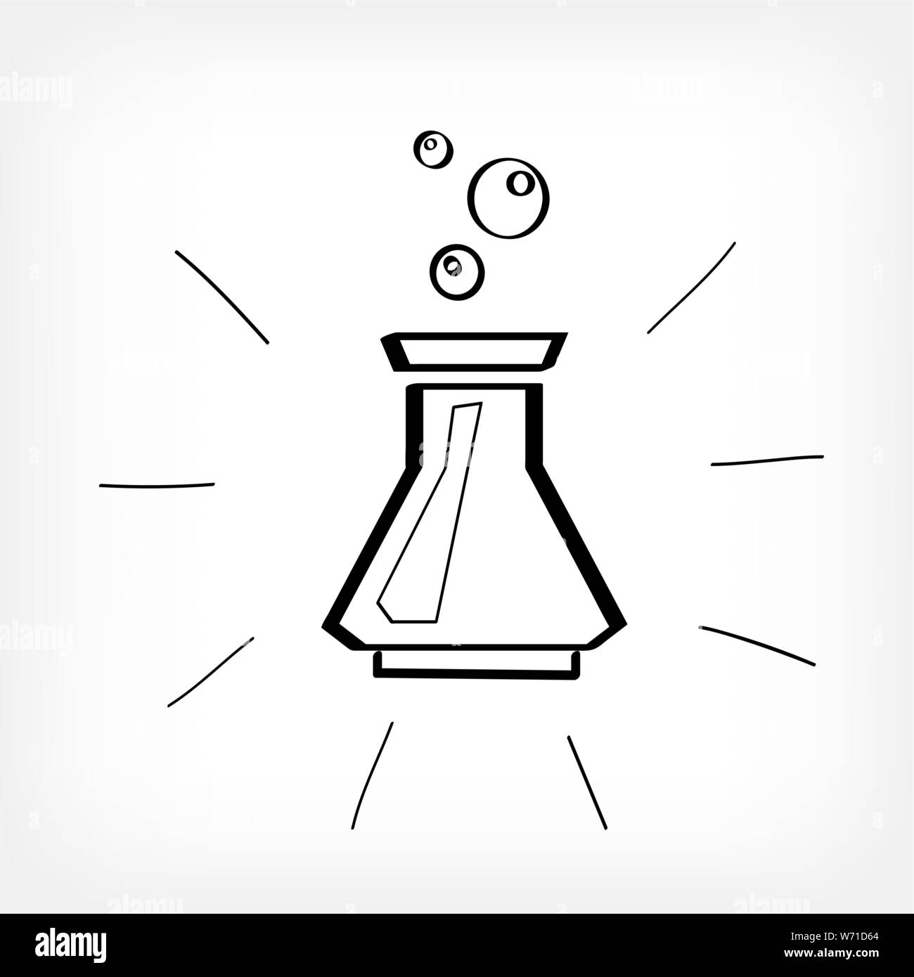 Drawing Chemistry Test Tube Stock Vector Image U0026 Art Alamy
