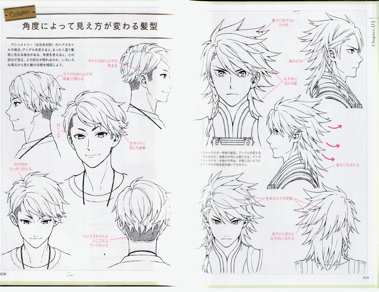 Drawing Fascinating Characters 250 Men Hair Styles Reference Book
