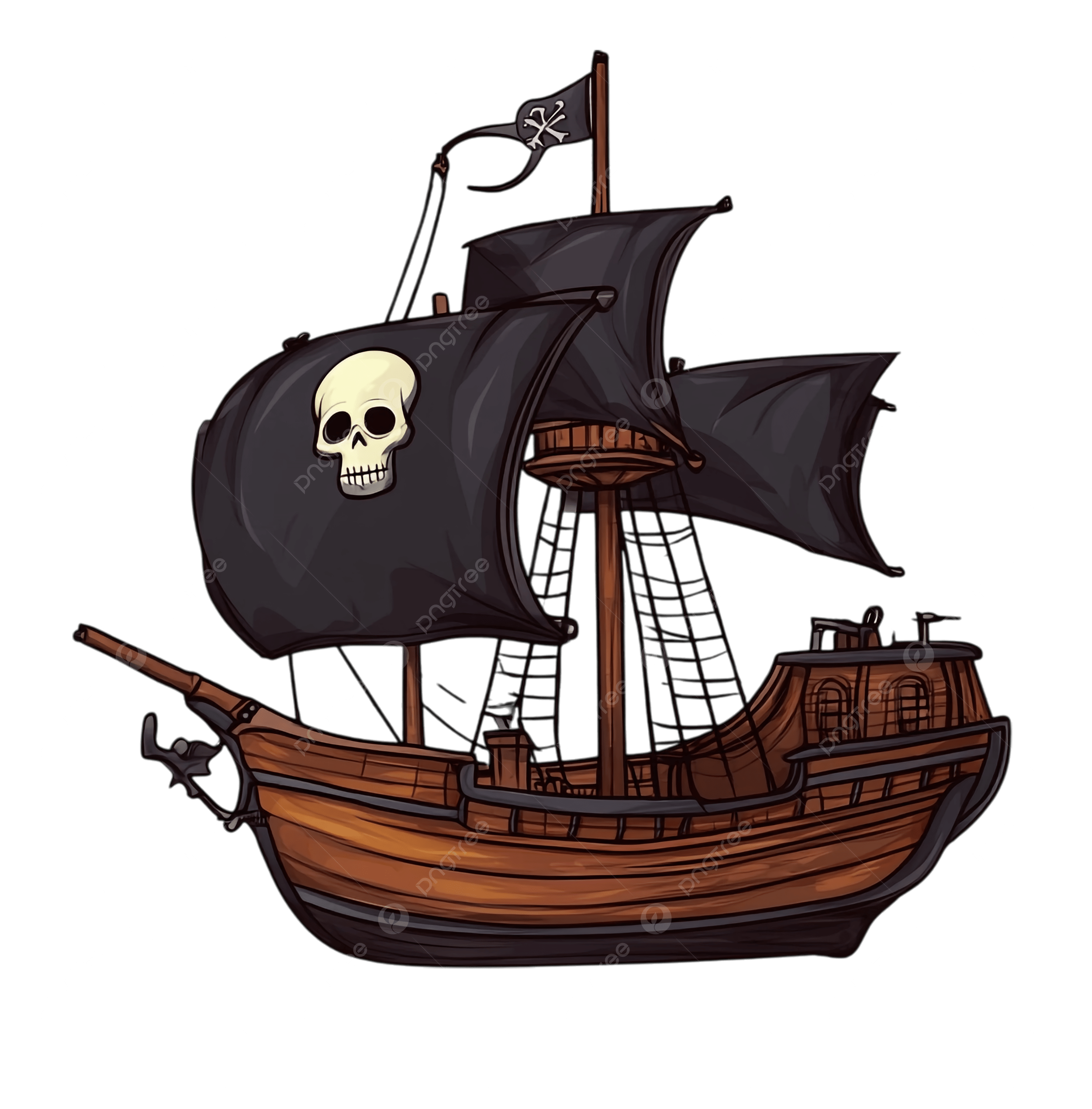 how to draw a pirate ship