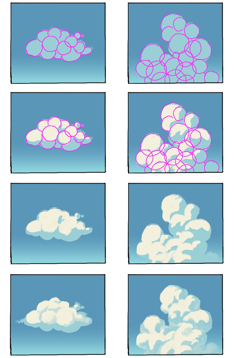 drawing of clouds