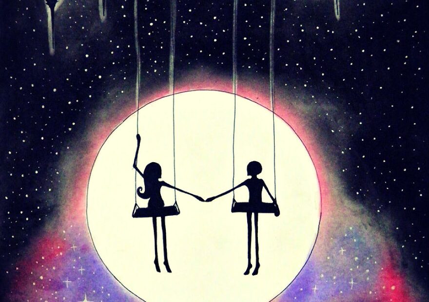 Dream like Fantasy Drawings Done With Pen And Pastel Bored Panda