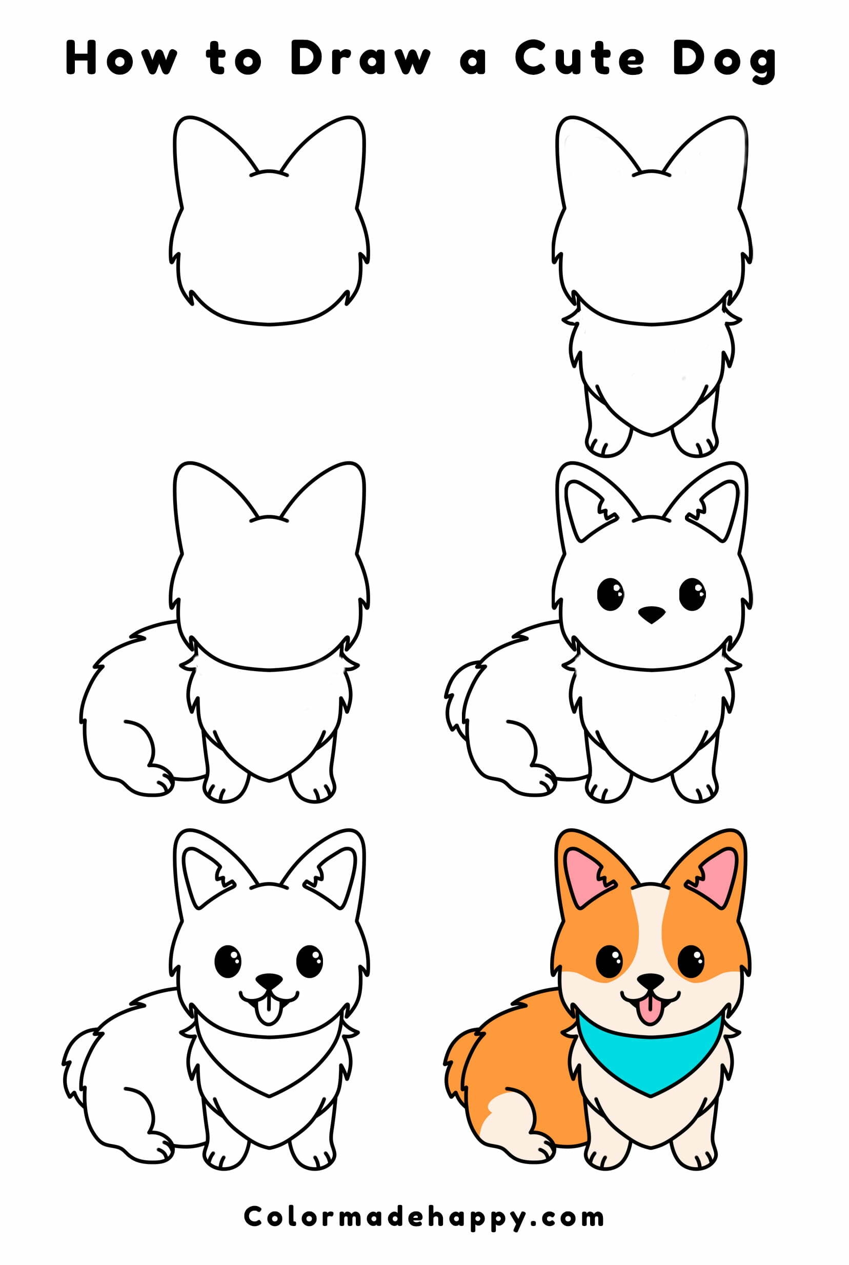 easy dog drawing