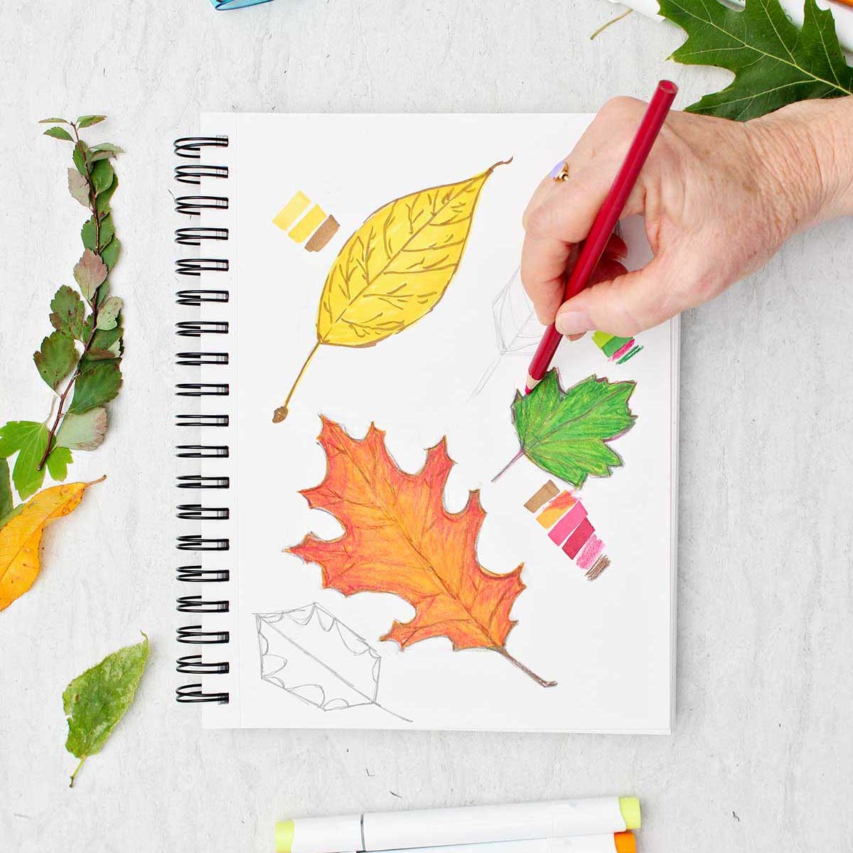 Easy Fall Leaves Drawing For Kids Welcome To Nana s