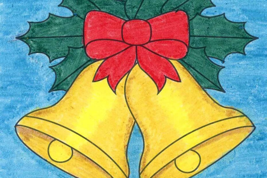 Easy How To Draw A Bell Tutorial And Bell Coloring Page