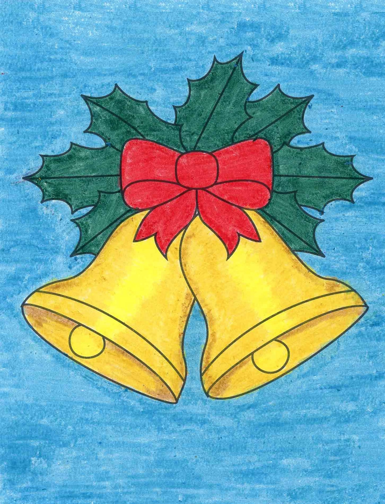 Easy How To Draw A Bell Tutorial And Bell Coloring Page