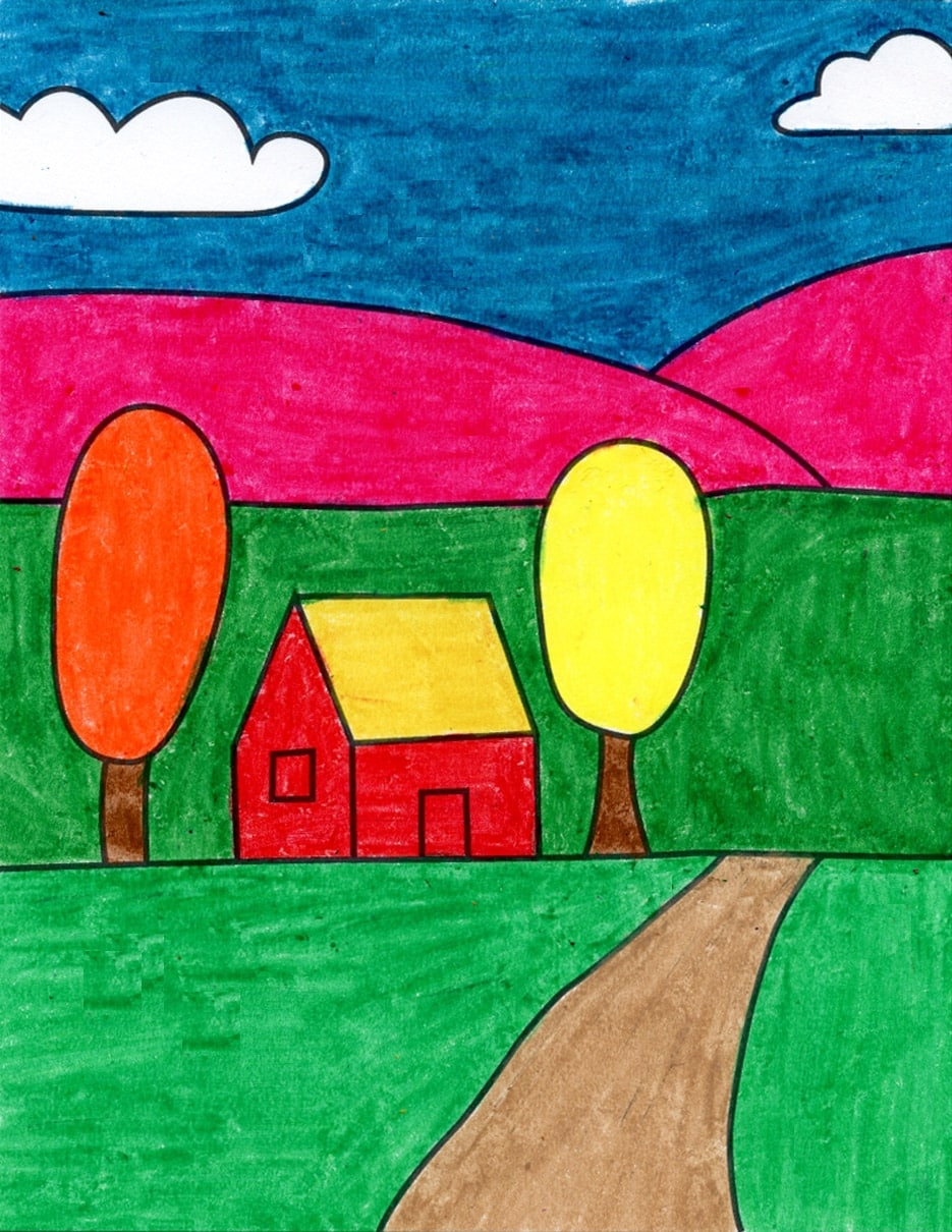 how to draw landscapes