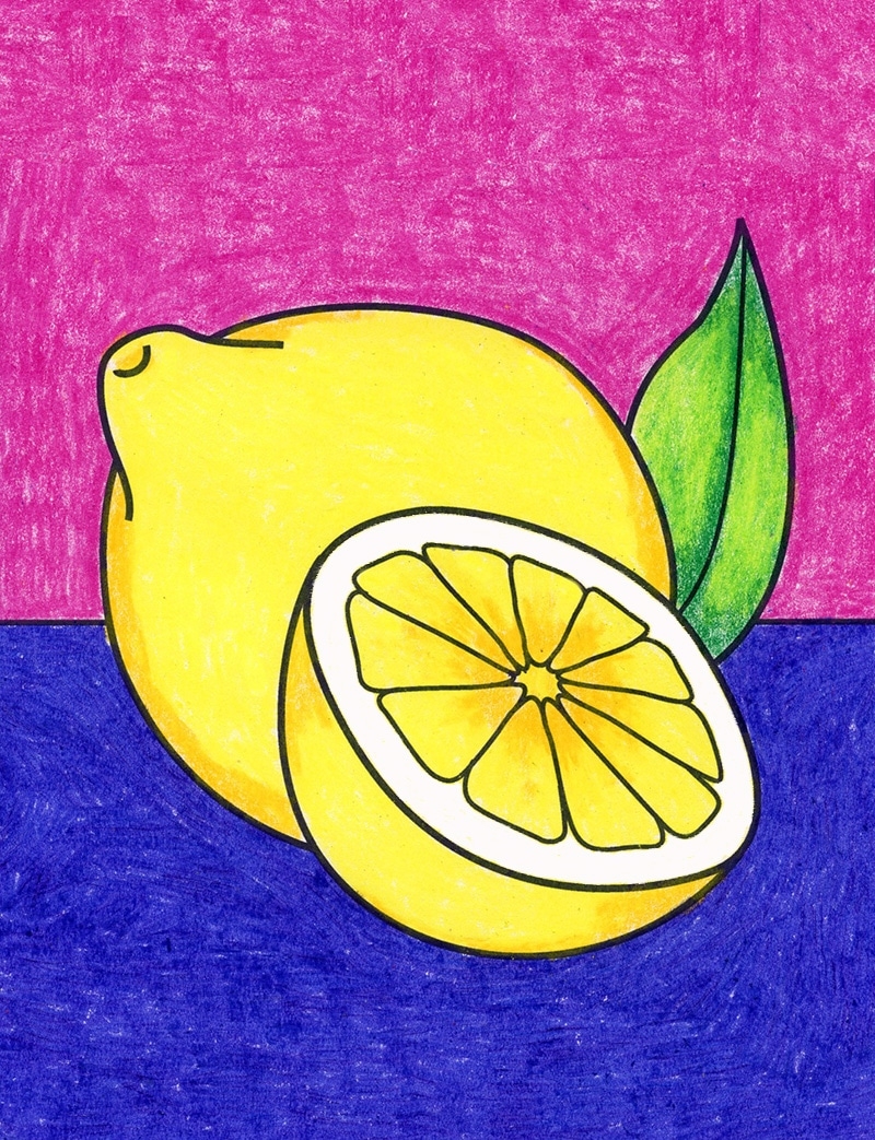Easy How To Draw A Lemon Tutorial Art Projects For Kids
