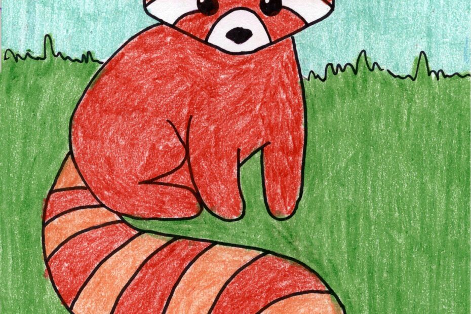 Easy How To Draw A Red Panda Tutorial And Coloring Page