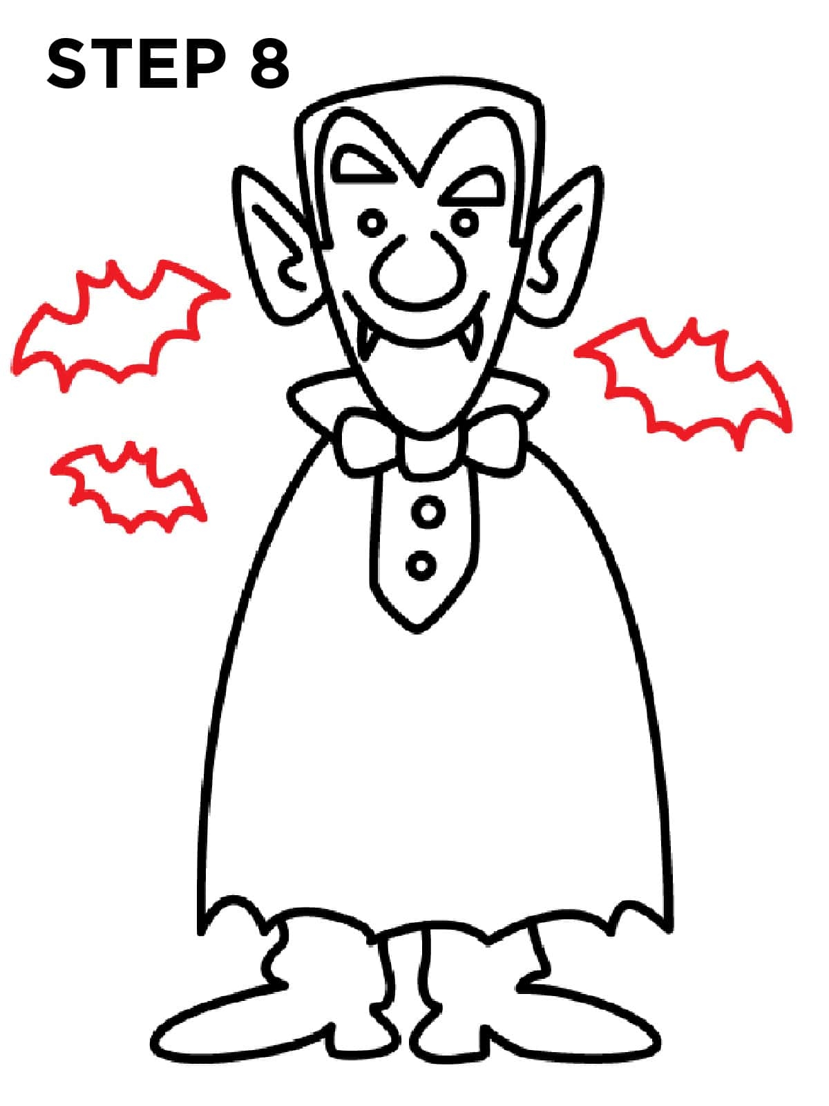 Easy How To Draw A Vampire Tutorial Made With HAPPY