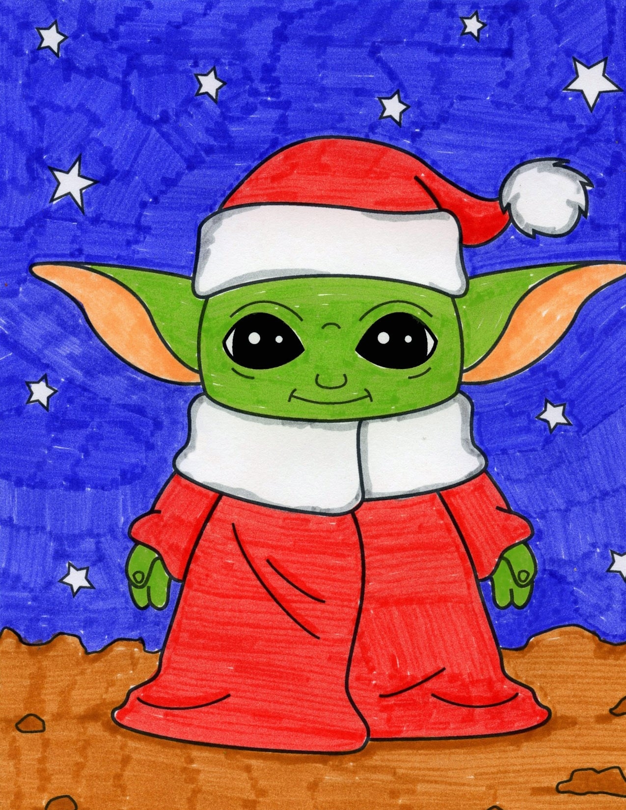 how to draw santa