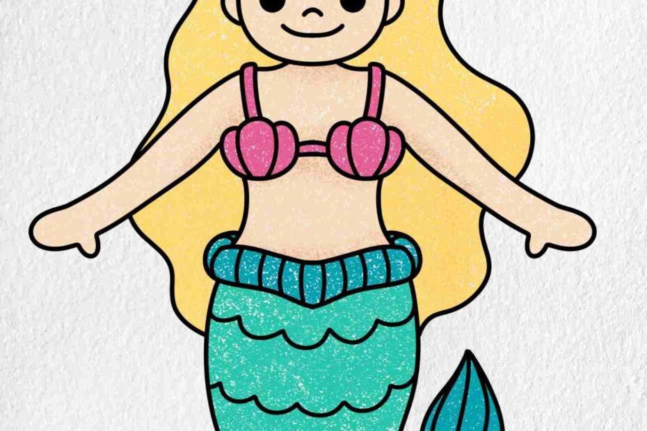 Easy Mermaid Drawing HelloArtsy