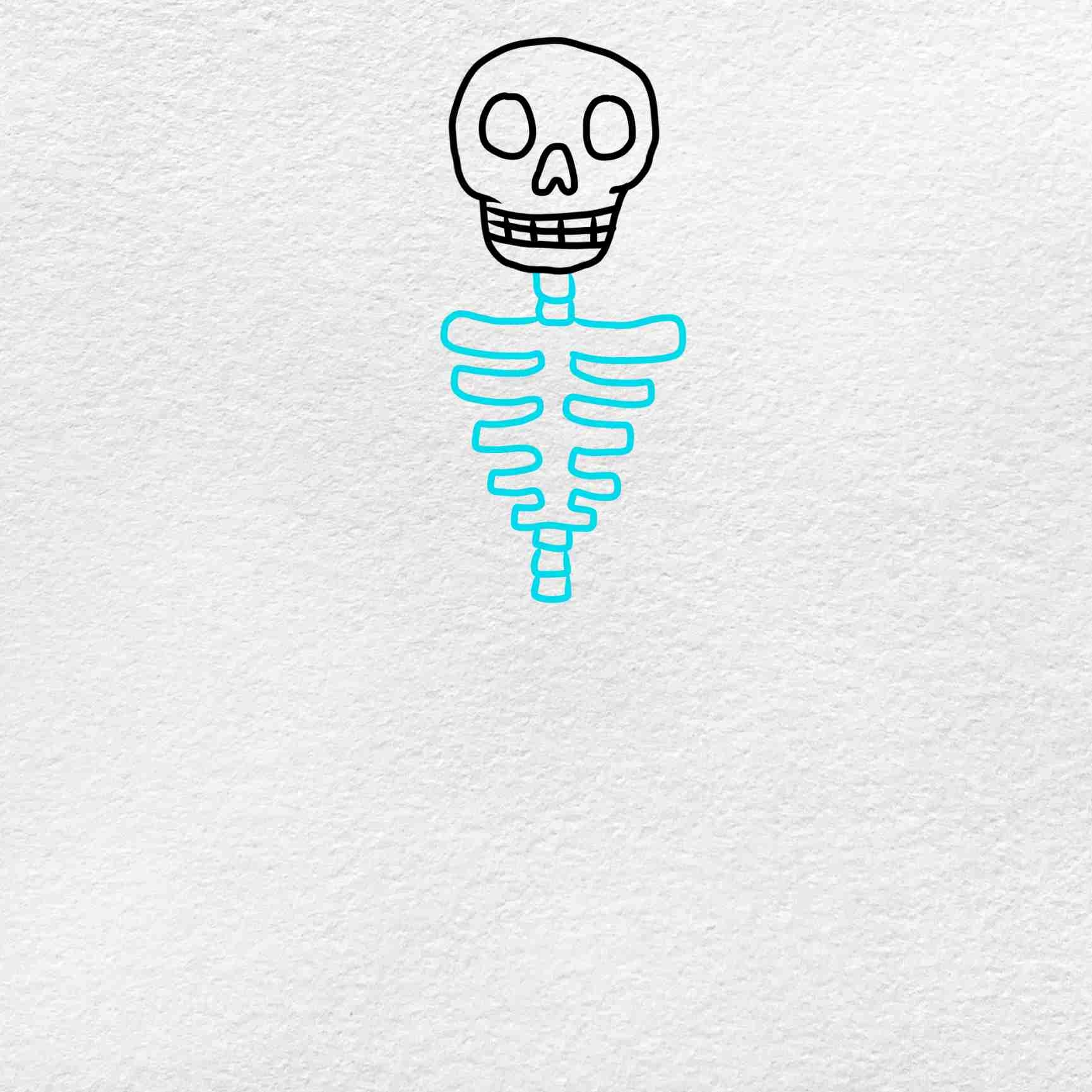easy to draw skeleton