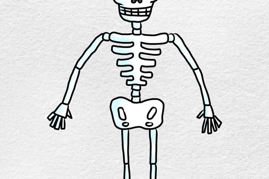 Easy Skeleton Drawing HelloArtsy