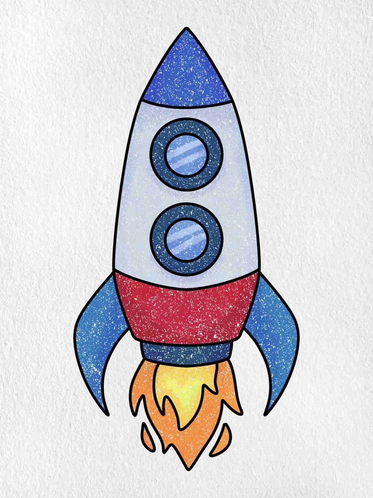 Easy Spaceship Drawing HelloArtsy