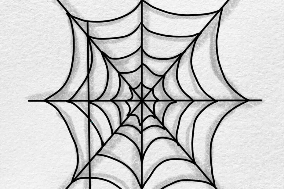 Easy Spider Web Drawing HelloArtsy