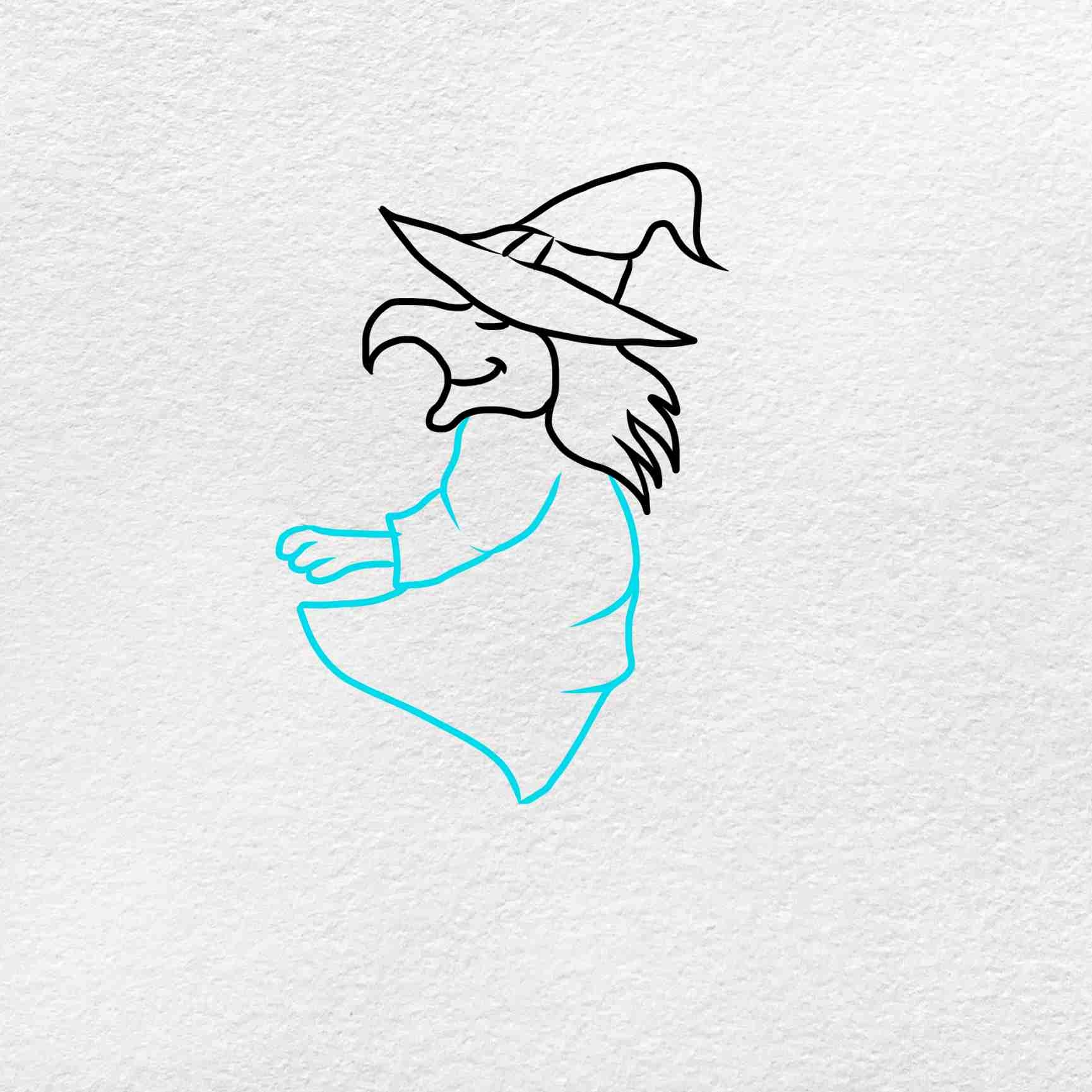 Easy Witch Drawing HelloArtsy