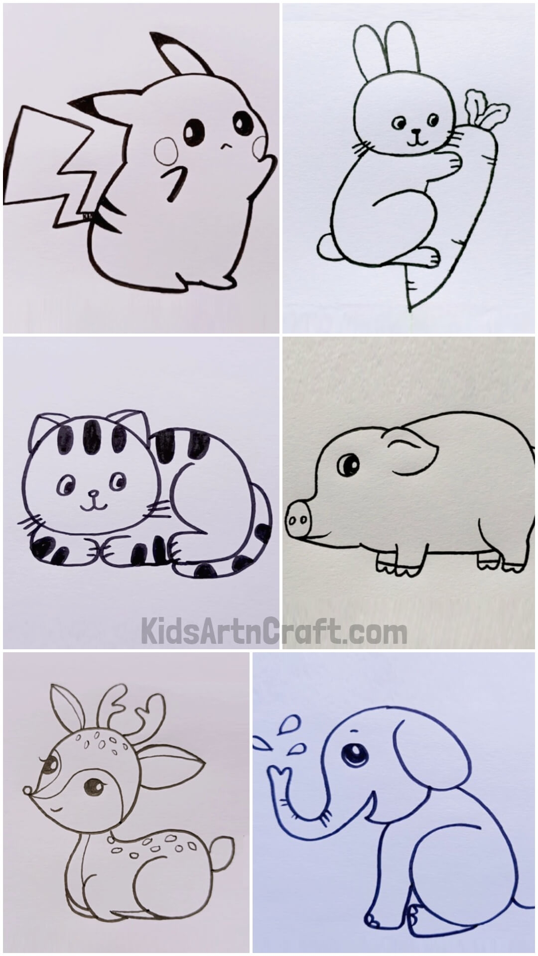 Enhance Your Drawing Skills With Cute Animals Kids Art U0026 Craft