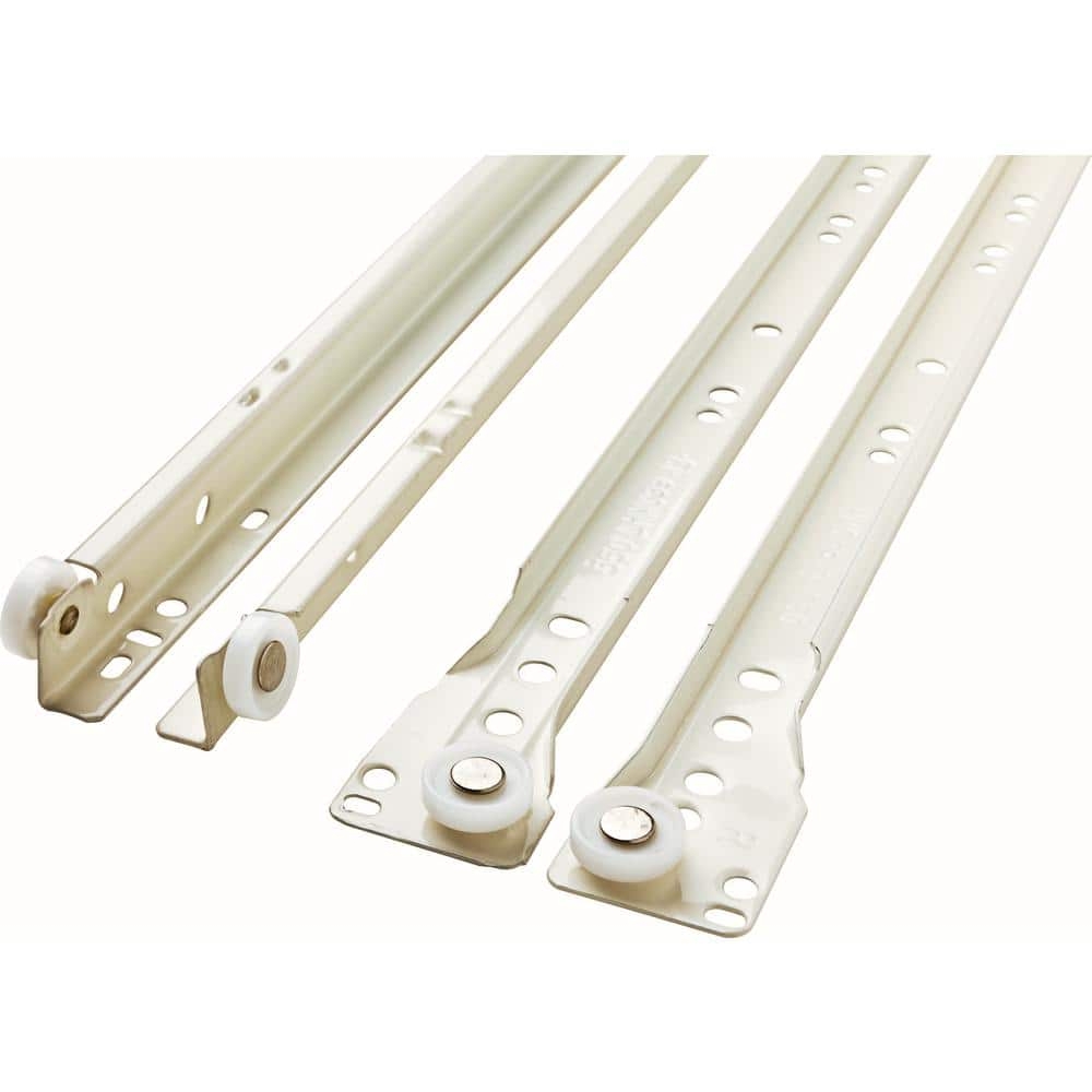 Everbilt 1 Pair 22 In Self Closing Bottom Mount Drawer Slide Set 2 Pieces 