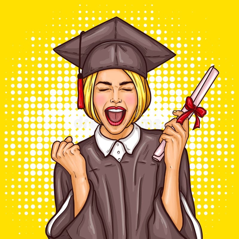Excited Graduate Student Stock Illustrations 906 Excited 