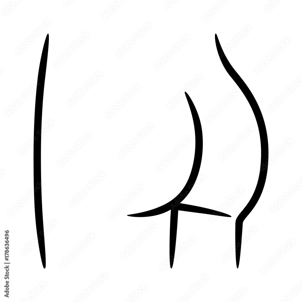Female Buttocks Butt Or Ass Line Art Vector Icon For Apps And Websites Stock Vector Adobe Stock