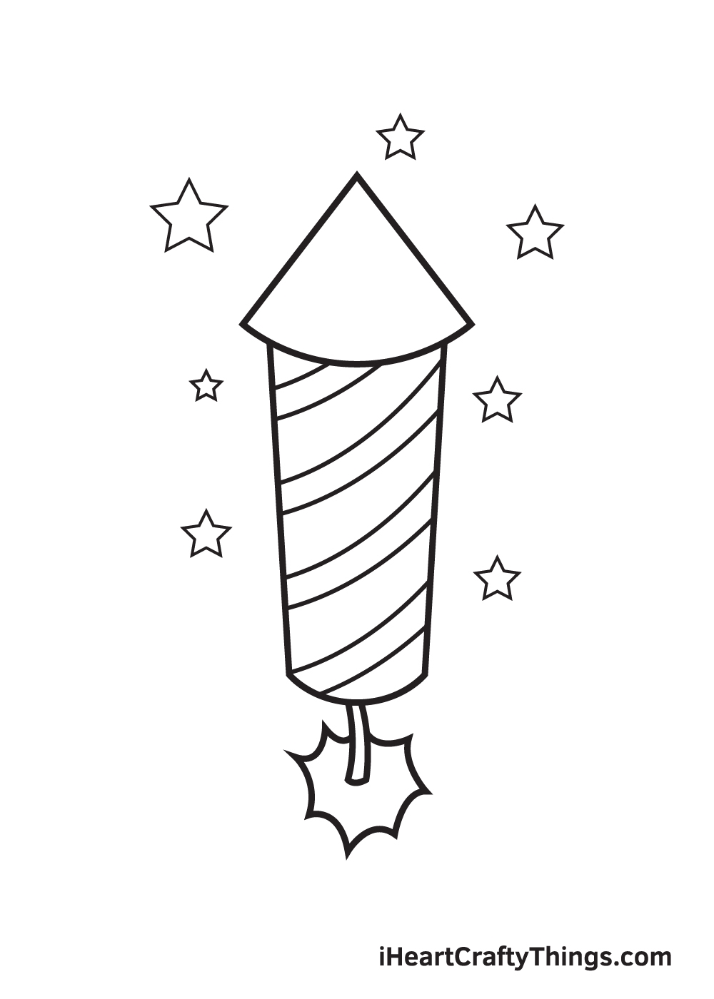 Fireworks Drawing How To Draw Fireworks Step By Step