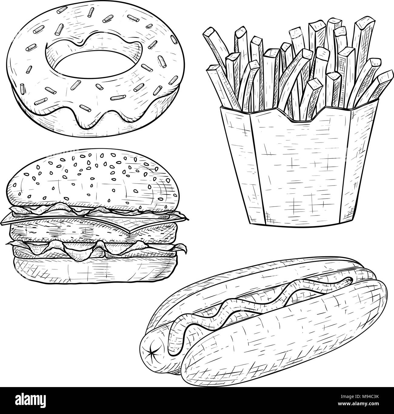 Food Sketch Hi res Stock Photography And Images Alamy